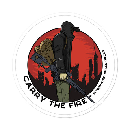 "Carry the Fire" Sticker RED