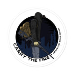 "Carry the Fire" Sticker BLUE