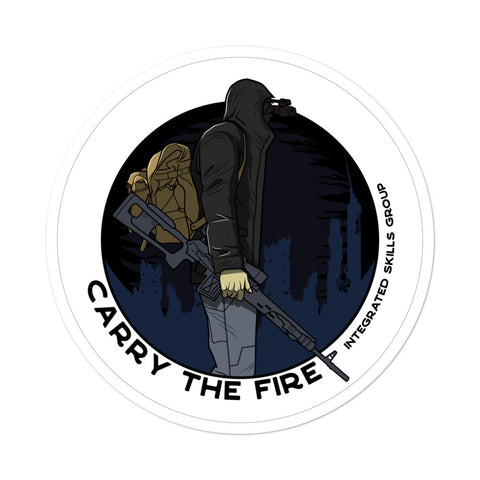 "Carry the Fire" Sticker BLUE